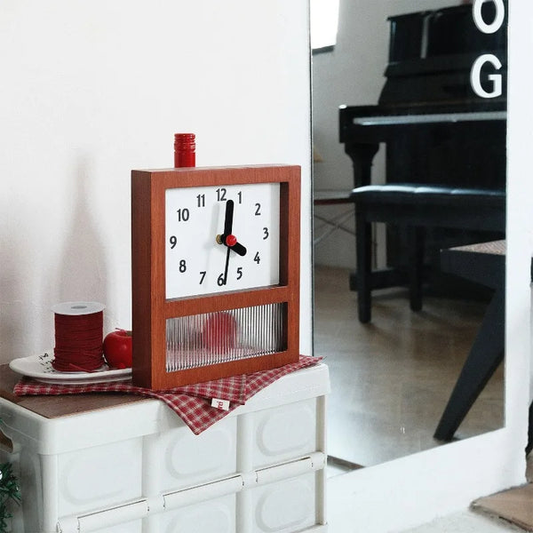 MCM Wooden Pendulum Table Wall Clock