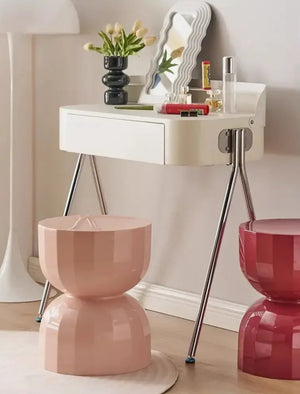 Nordic Textured Hourglass ABS Stool