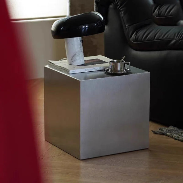 Studio Lima Stainless Steel Cube Side Table