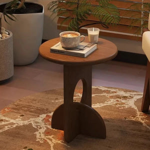 Vintage Cross Leg Mid Century Modern Wooden Side Table