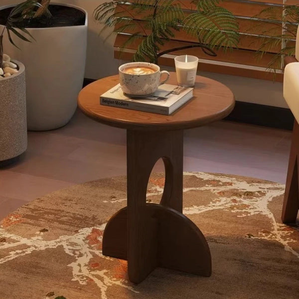 Vintage Cross Leg Mid Century Modern Wooden Side Table