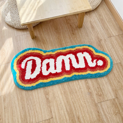 Rainbow Letter Tufted Hand-Crafted Rug
