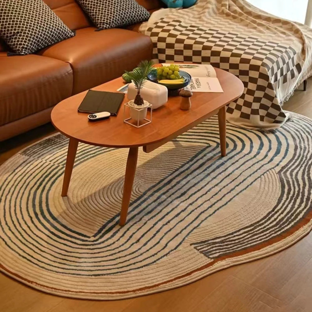 Irregular Oval Area Carpet Rug