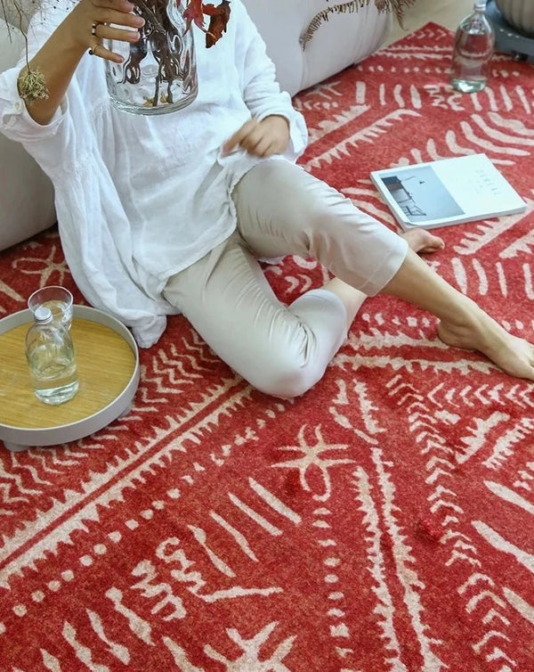 Bohemian Style Retro Washed Carpet Area Rug