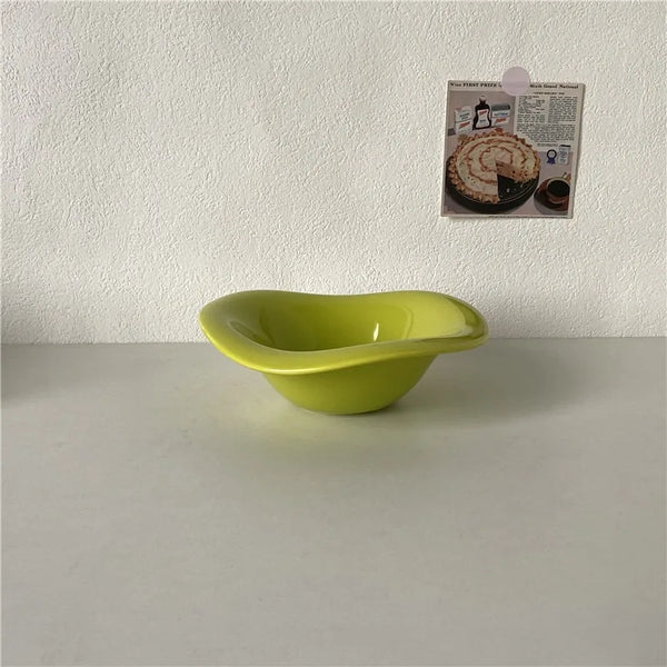 Irregular Wave Ceramic Snack Bowl