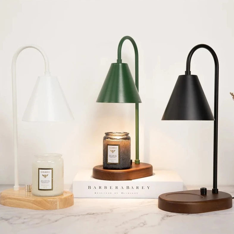 Color Sleek Bar with Wood Base Candle Warmer