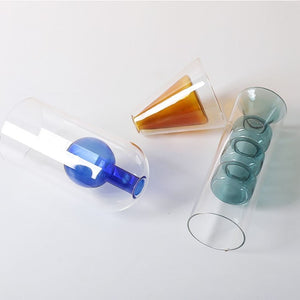 Double Glass Hydroponic Plant Vase