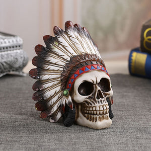 Escultura de calavera de indios