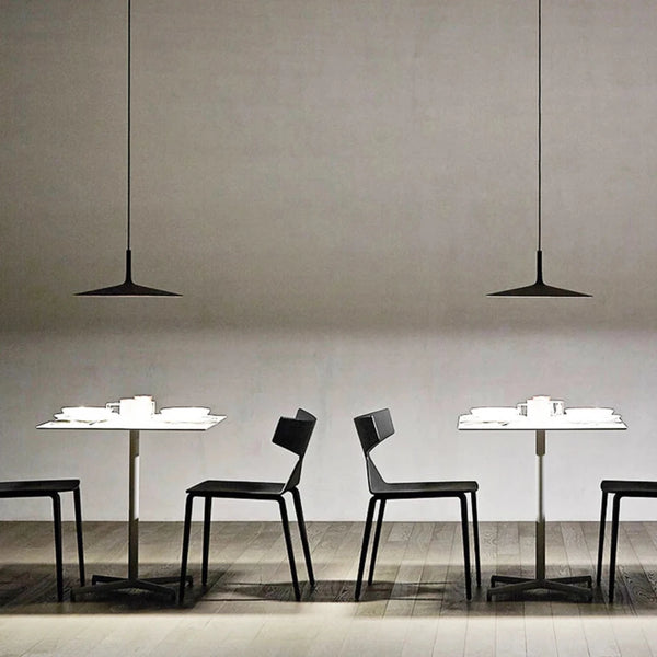 Plafonnier plat minimaliste danois en aluminium