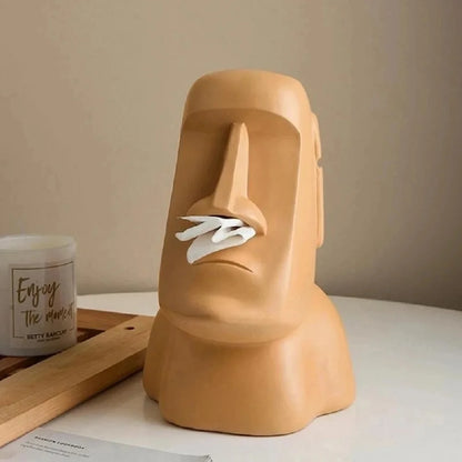 Moai Stone Statue Tissue Holder