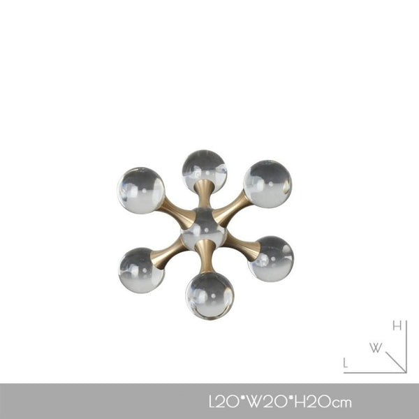 Crystal Hand-Crafted Ball Geometric Sculpture