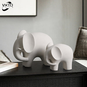 White Nordic Elephant Statue