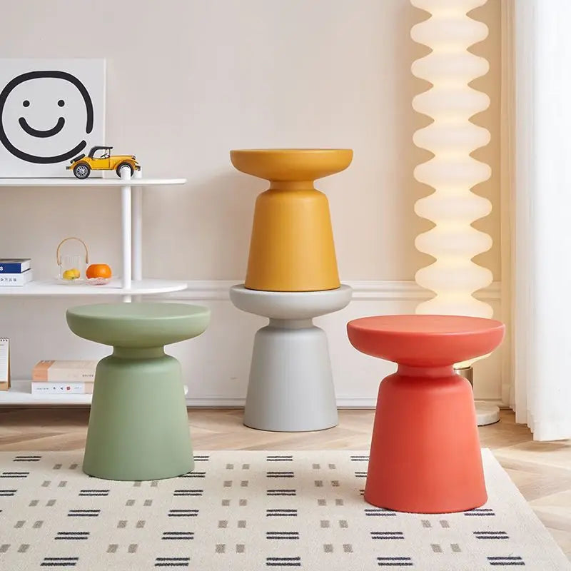 Nordic Round Matte ABS Stool Side Table