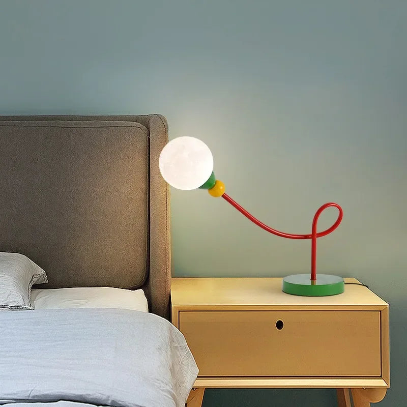 Colorful Wired Moon Lamp