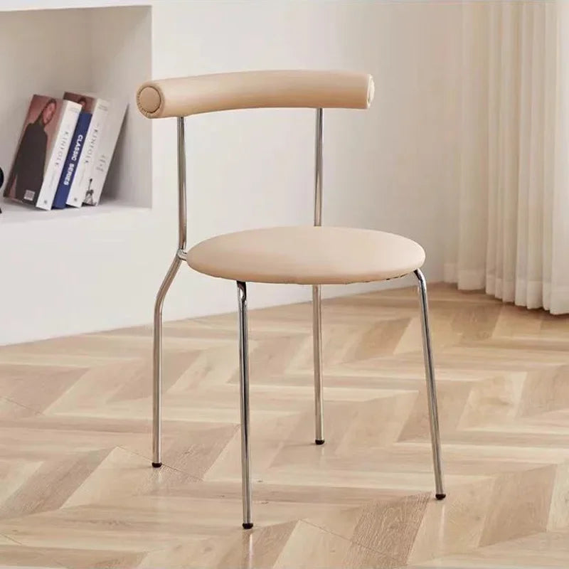 Nordic Minimalistic Low Profile Metal Frame Chair