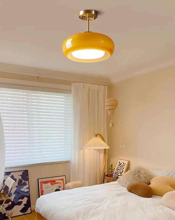 Lampe de plafond suspendue en verre nordique