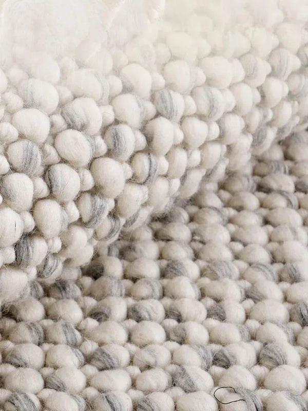 Indian Wool Hand-Woven Pebble Carpet Area Rug [Exclusive]