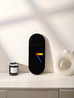 Epeius Minimalist Oval Long Wall Clock