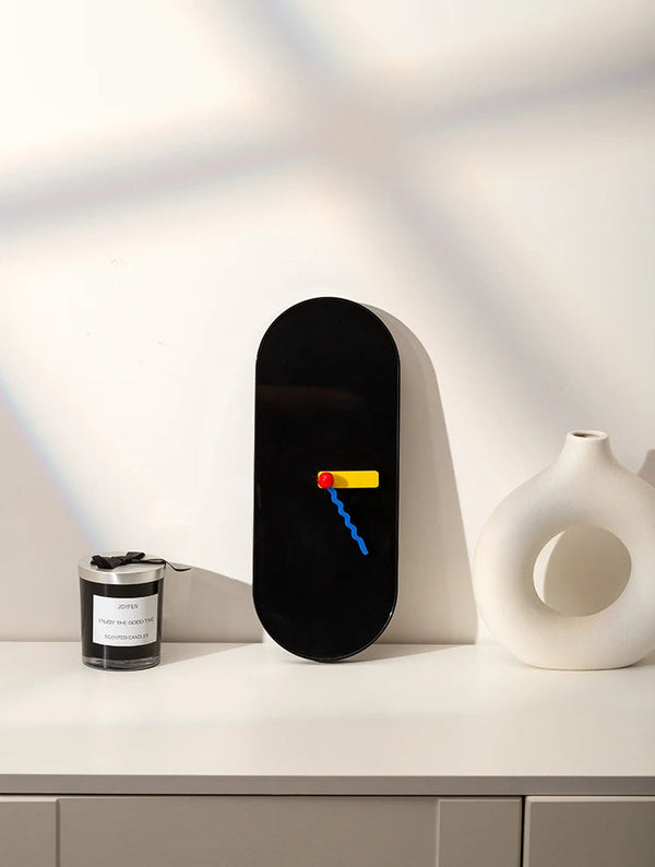 Epeius Minimalist Oval Long Wall Clock