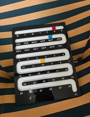 Bauhaus Sliding Perpetual Wall Calendar