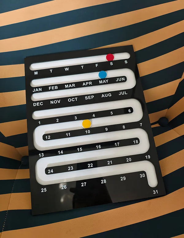 Bauhaus Sliding Perpetual Wall Calendar