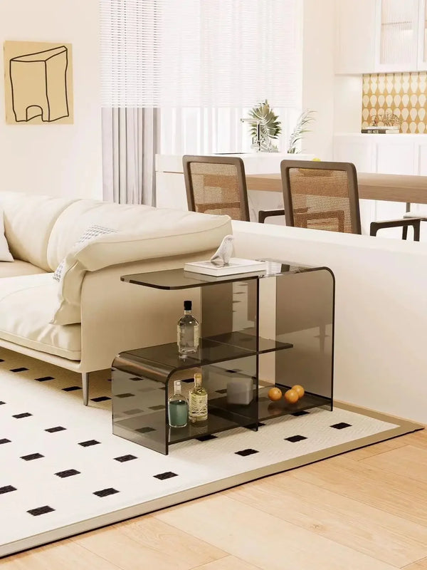 de homê  Acrylic Round Edge Retro Double Side  Table