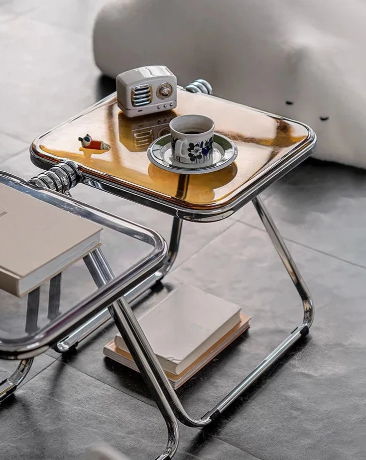 Foldable Acrylic Transparent Small Side Coffee Table