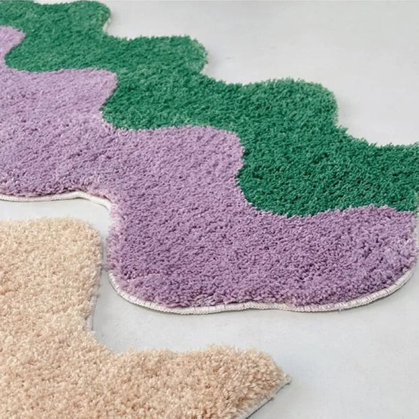 Mono Design Long Color Wave Rug