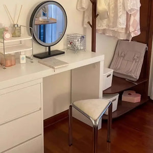 Triangle Stainless Steel Vintage Accent Stool