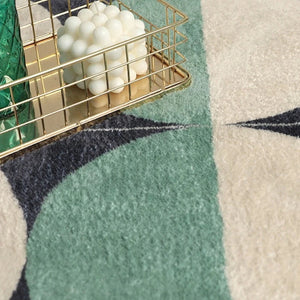 Bauhaus Circle Vintage Pattern Area Carpet Rug