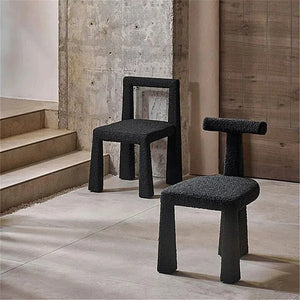 Modern Black Fabric Dining Chair