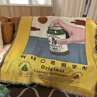 Kombucha Art Throw Blanket