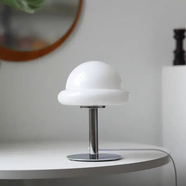 Lampe rétro-contemporaine en verre en forme de champignon Macaron