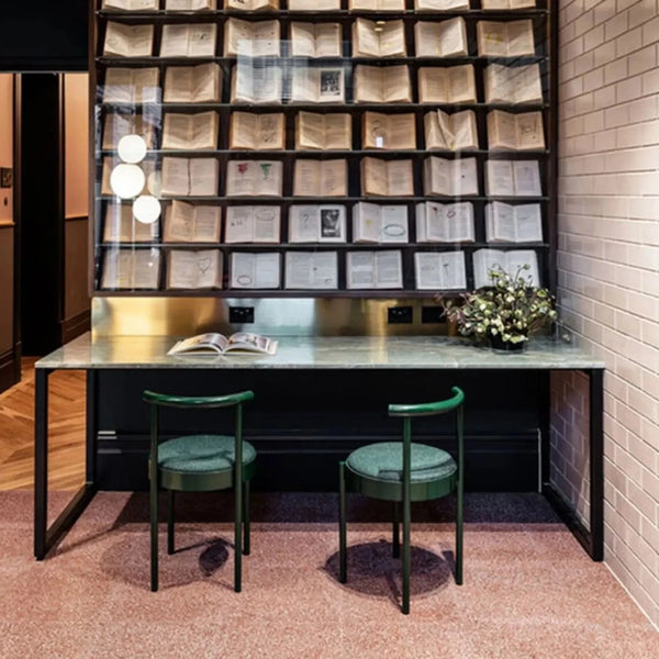 Mid-Century Modern Metal Leg Color Round Chair