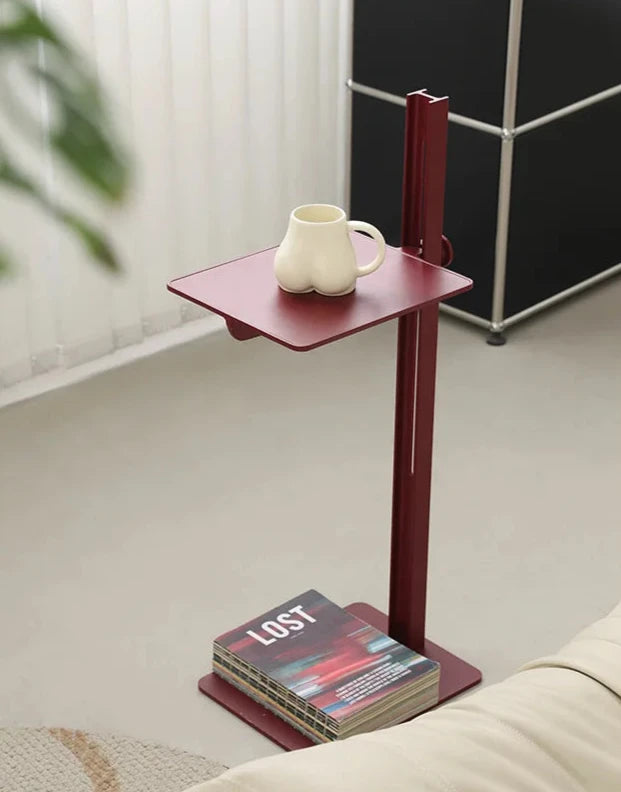 Danish Adjustable Height Metal Side Table