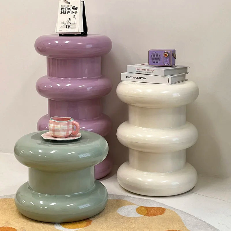 Nordic Macaron ABS Stool Side Table