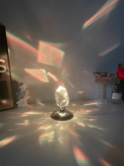 Diamond Crystal Stone Diamond Table Lamp