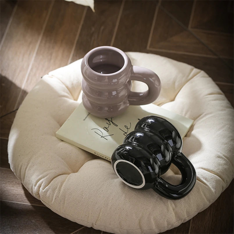 Embossed Donut Ceramic Mug