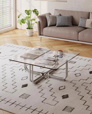 Studio Lima Stainless Steel Glass Coffee Table