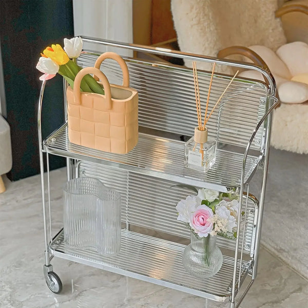 Modü Foldable Shelv Glass Stainless Steel Shelf
