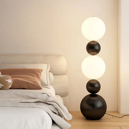 Bauhaus Stacking Ball Black Floor Lamp