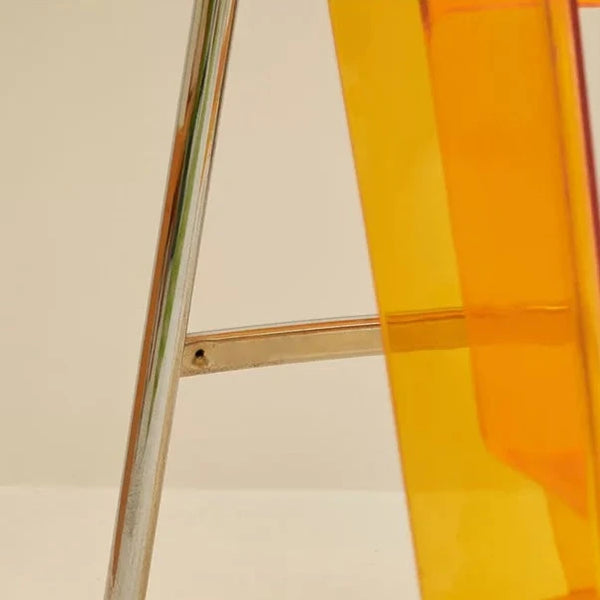 Transparente faltbare 3-Stufen-Leiter aus Acryl