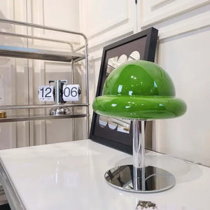 Lampe rétro-contemporaine en verre en forme de champignon Macaron