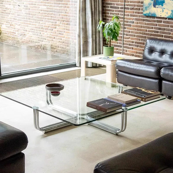 Studio Lima Stainless Steel Glass Coffee Table