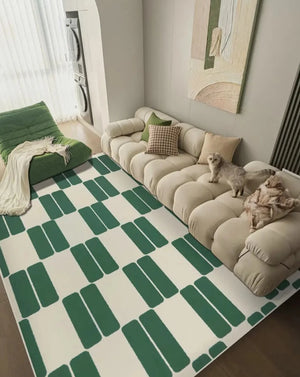 Green French Retro Carpet Area Rug