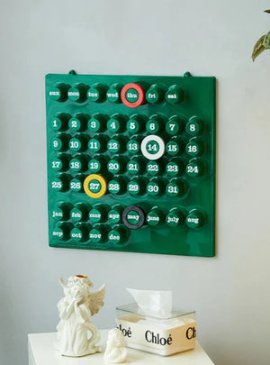 Retro Ring A Date Wall Mounted Calendar