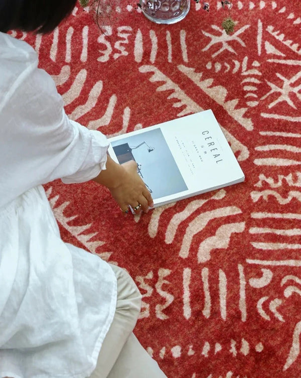 Bohemian Style Retro Washed Carpet Area Rug