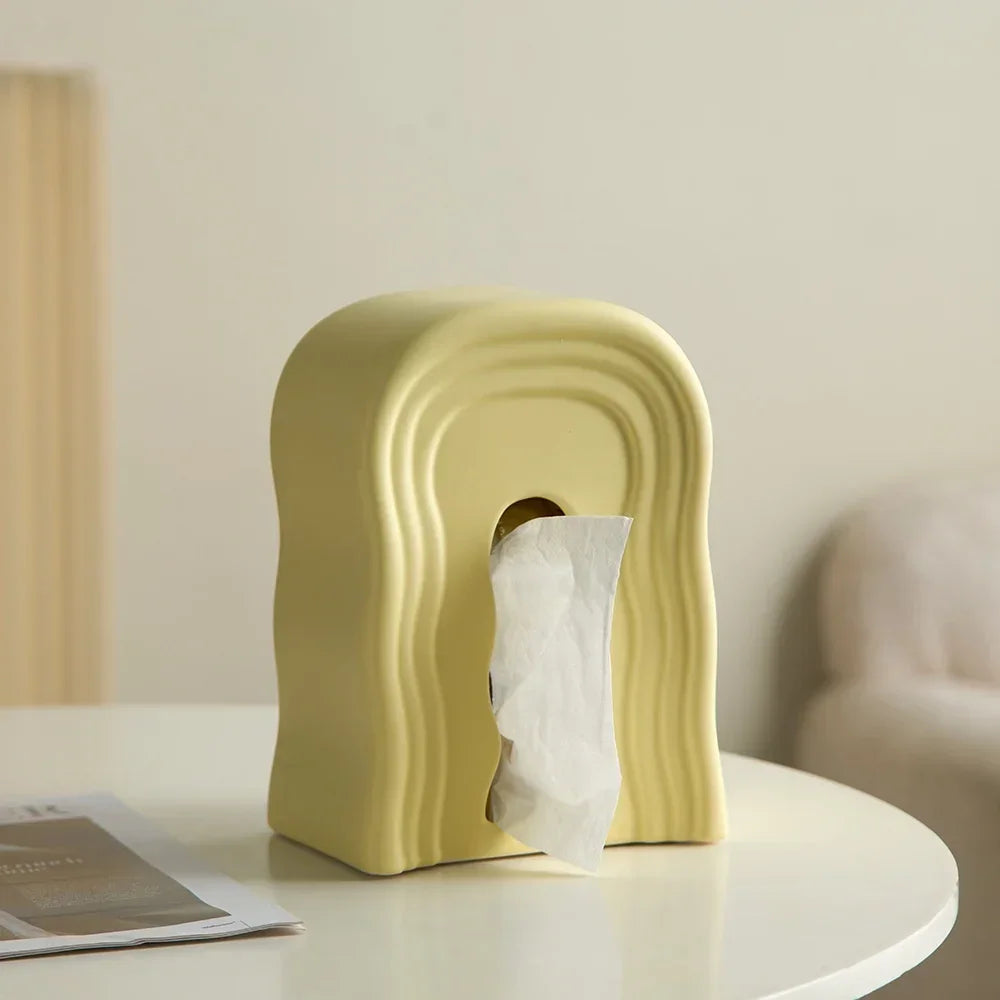 Vertical Irregular Ceramic Tissue Holder