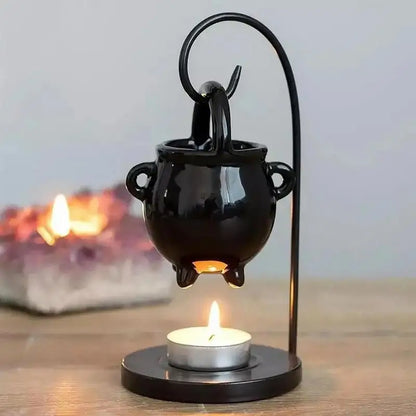 Witch Cauldron Ceramic Candle Holder