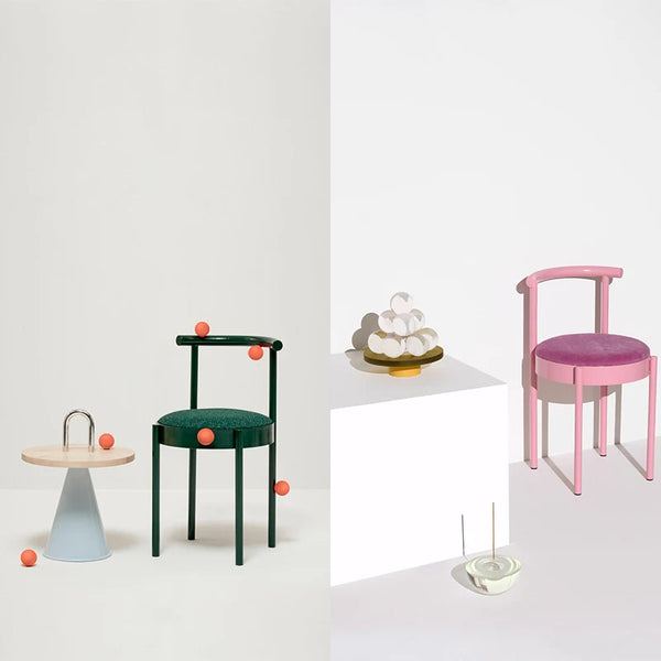 Mid-Century Modern Metal Leg Color Round Chair